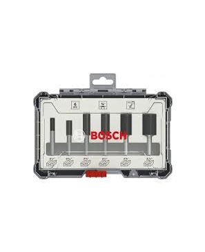 Bosch Standard Juego de fresas rectas vástago de 1/4" 6 pzs