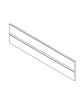 ORGA-LINE Perfil de separador transversal, para TANDEMBOX Cacerolero, Largo=1077 mm, Aluminio