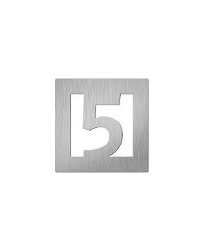 "5" 150X150MM. INOX MATE NUMERO