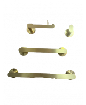 Set de accesorios para baño latón satinado