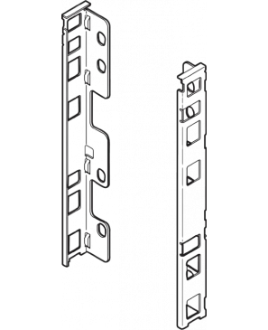 Negro tierra mate LEGRABOX Adaptadores para trasera en madera, Altura F (257 mm), dra+izq