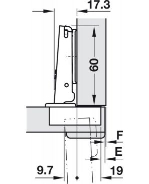 BISAGRA DUO MATIC 94 SOBREPUESTA