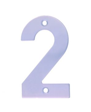 Numero "2" de Acero Inoxidable 4"