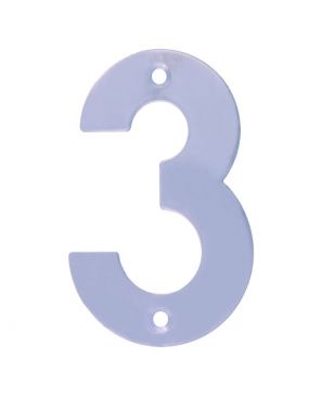 Numero "3" de Acero Inoxidable 4"