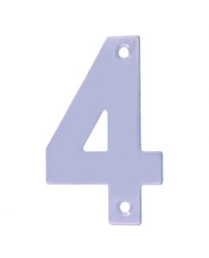 Numero "4" de Acero Inoxidable 4"