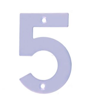 Numero "5" de Acero Inoxidable 4"