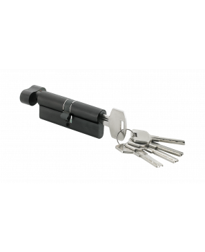 CILINDRO 80MM SEGURIDAD LL-POMO NEGRO
