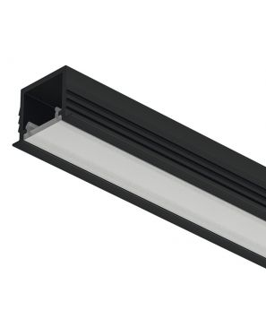 Perfil de la instalación, perfil 1103, para tiras LED, NEGRO