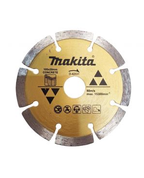 Disco Diamantado Segmentado 105x20mm + Anillo Makita D-42531