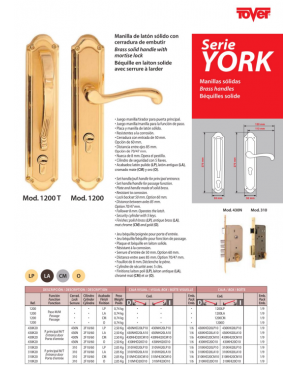 310H20DLP10 CERRAD. YORK DER. L.P. ENTRADA