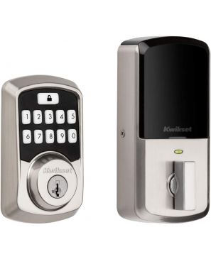Kwikset Aura Bluetooth Smart Lock - con seguridad SmartKey, níquel satinado 