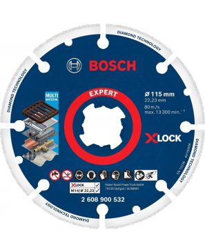  Disco Diamantado Bosch para Metal 115mm X-Lock 