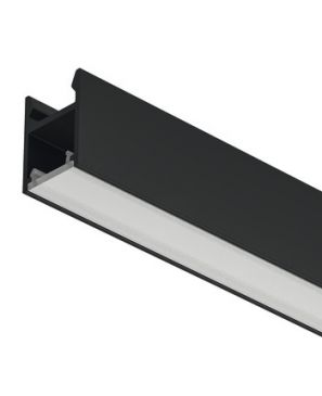 Perfil para montaje bajo estante, perfil 2103, para tiras LED, NEGRO  Pedir por separado grapas 833.74.893