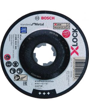 Disco de Desbaste X-LOCK Standard para Metal 115x6,0mm