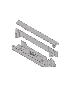 SERVO-DRIVE alojamiento del perfil del tirador vertical, abajo/atrás + tapa