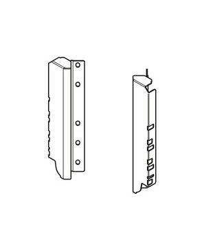 TANDEMBOX Adaptadores para trasera de madera, Altura D (224 mm), para SPACE CORNER, dra+izq