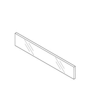 LEGRABOX Elemento de inserción - delante, Altura 70 mm, ANM=1200 mm (15/16 mm), Vidrio transparente, para LEGRABOX pure/free