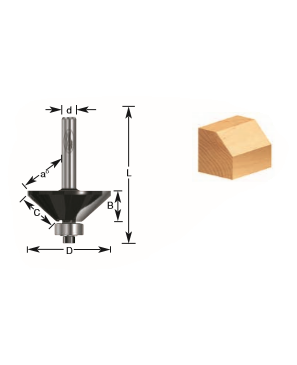 Broca para Biselar de 45° Mod. 280-28