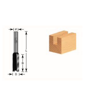 Broca Recta de Dos Filos 3/4"X1/4" Mod. 100-50