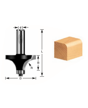 Broca para Router 1/4"RX1/2" Mod. 320-22