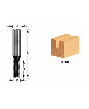 Broca Recta de Dos Filos 1/2"X1/2" Mod. 110-26
