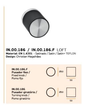 IN.00.186 MANILLA FIJO LOFT INOX JNF