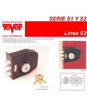 CERRADURA S2 TEXTURIZADA ALTA SEGURIDAD